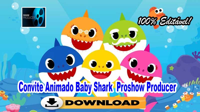 Convite Animado Baby Shark Jam Proshow
